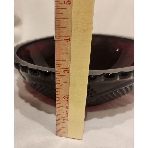 Avon 1876 Cape Cod Ruby Red Bowl Centennial Edition 1886–1986 8" 2 in Stock - Picture 7 of 7